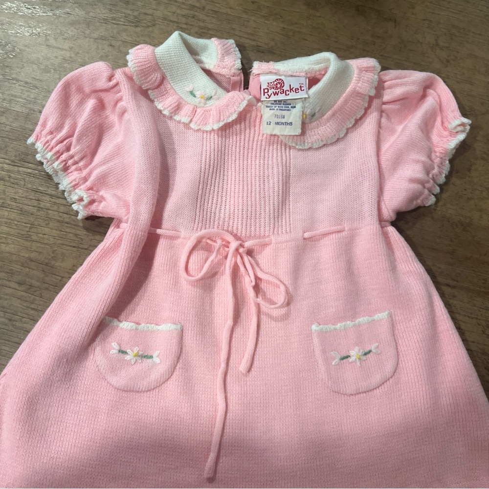 Vintage embroidered 12 mths dress